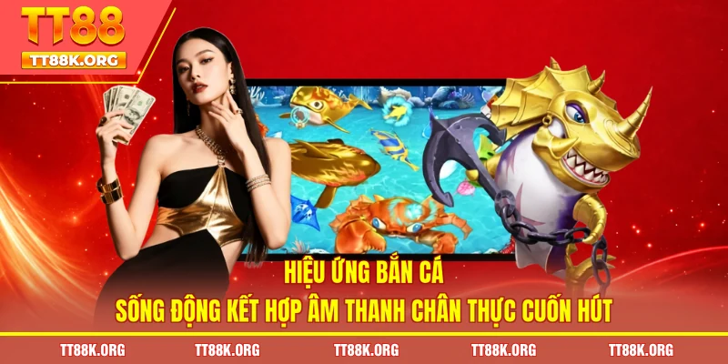 Hiệu ứng bắn cá sống động kết hợp âm thanh chân thực cuốn hút